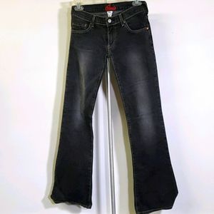 Blue Cult Black Faded Denim Jeans Flare